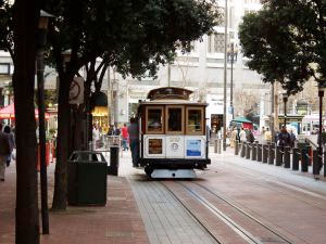 Illustrasjon av leiebil i San Francisco